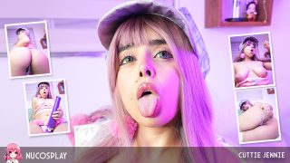 Busty Hottie Cuttie Jennie Puts Something In Her Booty (Nu Cosplay)